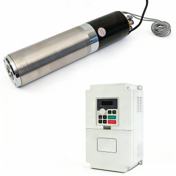 Kit de husillo ATC de 1,5kW ISO20 80mm 220V 24000rpm refrigerado por agua con VFD