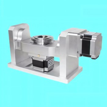5º eje rotativo CNC A+C con reductor armónico 10:1 plato de 100mm y motor paso a paso NEMA 34