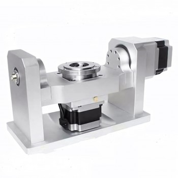 5º eje rotativo CNC A+C con reductor armónico 10:1 plato de 100mm y motor paso a paso NEMA 34