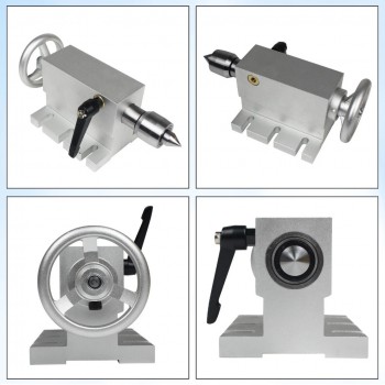 Contrapunto móvil MT2 de 65mm con 4 puntas para torno y fresadora CNC