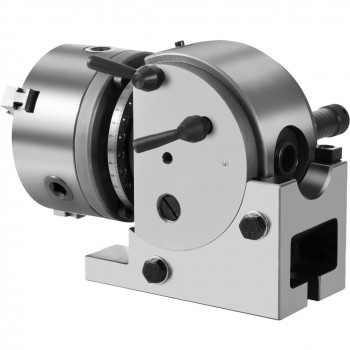 BS-0 Cabezal divisor semiuniversal de 5 pulgadas con plato de 3 garras y contrapunto para fresadora CNC