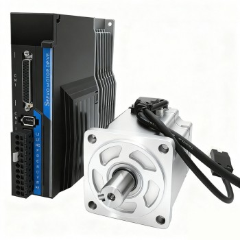 Kit de servomotor CA de 400W 750W o 1kW a 3000rpm con encoder de 21 bits y control por pulsos Ethernet o CANopen