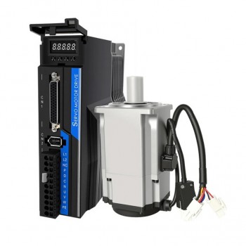 Kit de servomotor CA de 400W 750W o 1kW a 3000rpm con encoder de 21 bits y control por pulsos Ethernet o CANopen
