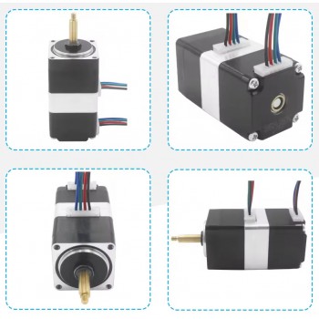 Pack de 10 motores paso a paso coaxiales multicapa NEMA 11 de 55mNm 0,67A 6,16V y 1,8°
