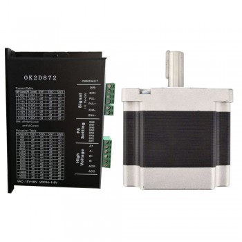 Kit CNC de motor paso a paso de 1 eje 4,5Nm1,8 Deg Nema 34 Motor paso a paso y controlador