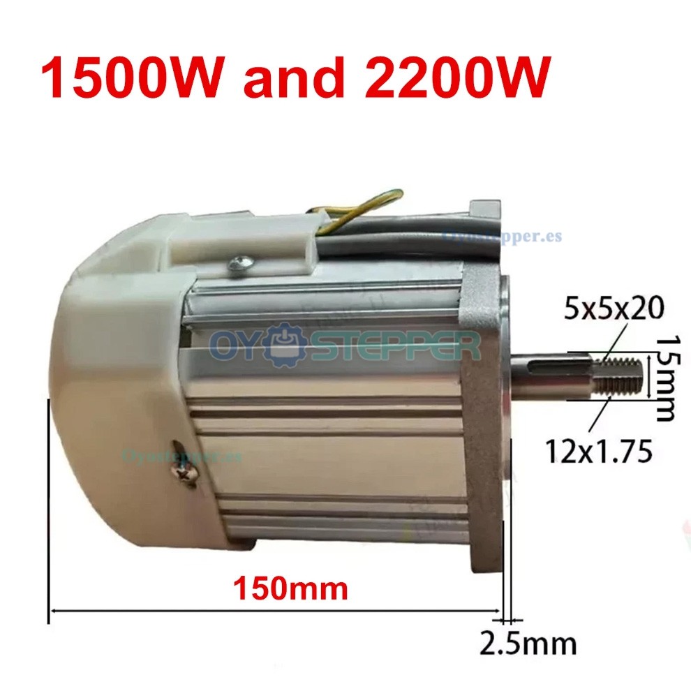 Kit de servomotor CA sin escobillas de 550W a 2.2kW y 1.85Nm a 6.85Nm con controlador CNC