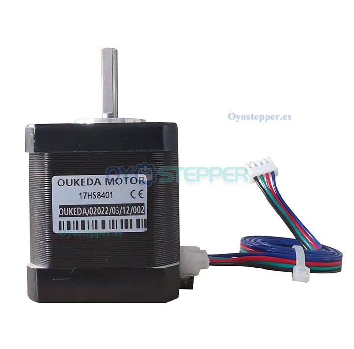 Oukeda Motor Paso a Paso NEMA 17 1.8° 59 N·cm 2 A con Eje D-Cut para Impresora 3D
