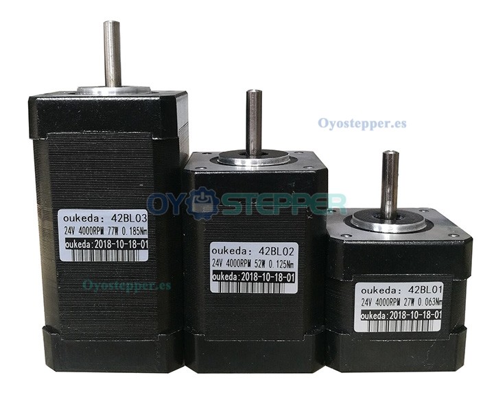 Oukeda Motor Eléctrico de CC sin Escobillas Trifásico 24 V 6.3–18.8 N·cm 4000 RPM