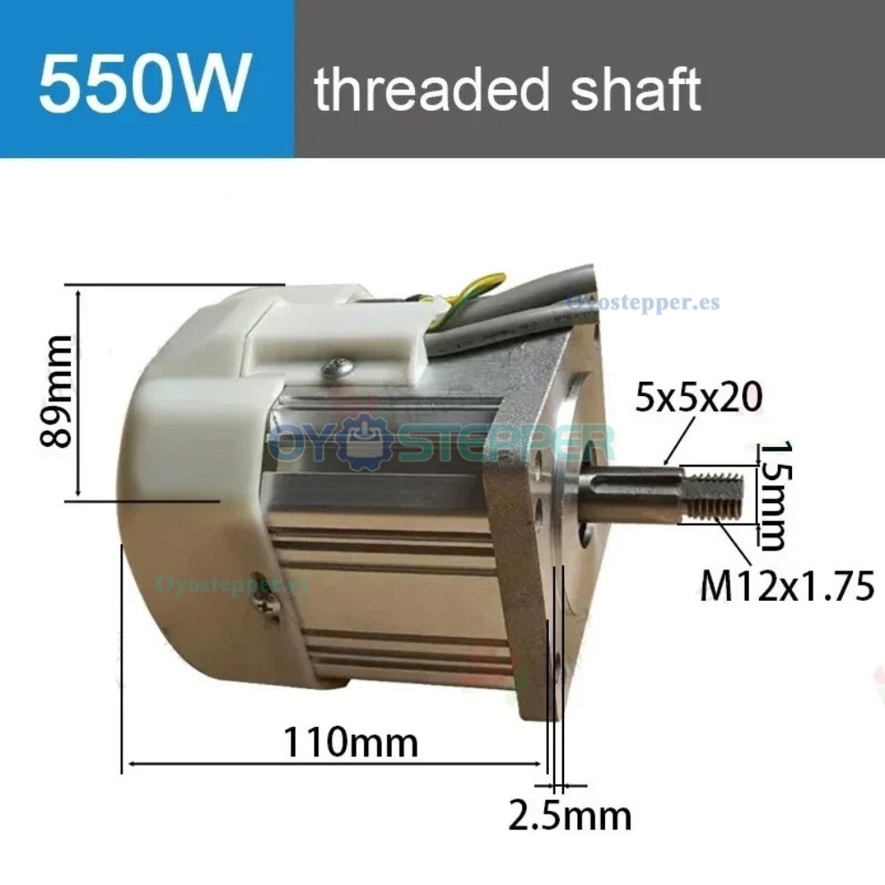 Kit de servomotor CA sin escobillas de 550W a 2.2kW y 1.85Nm a 6.85Nm con controlador CNC