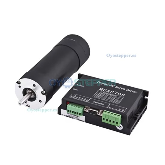Kit de Motor Servo DC con Escobillas 60 W 24 V 0.72 N·m 3000 RPM Φ58 mm