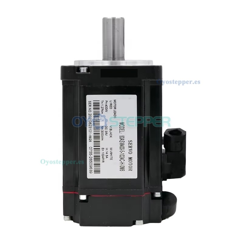 Kit de Motor Servo DC 400 W con Controlador 1.27 N·m 48 V con Encoder de 1024 Líneas 60×60 mm