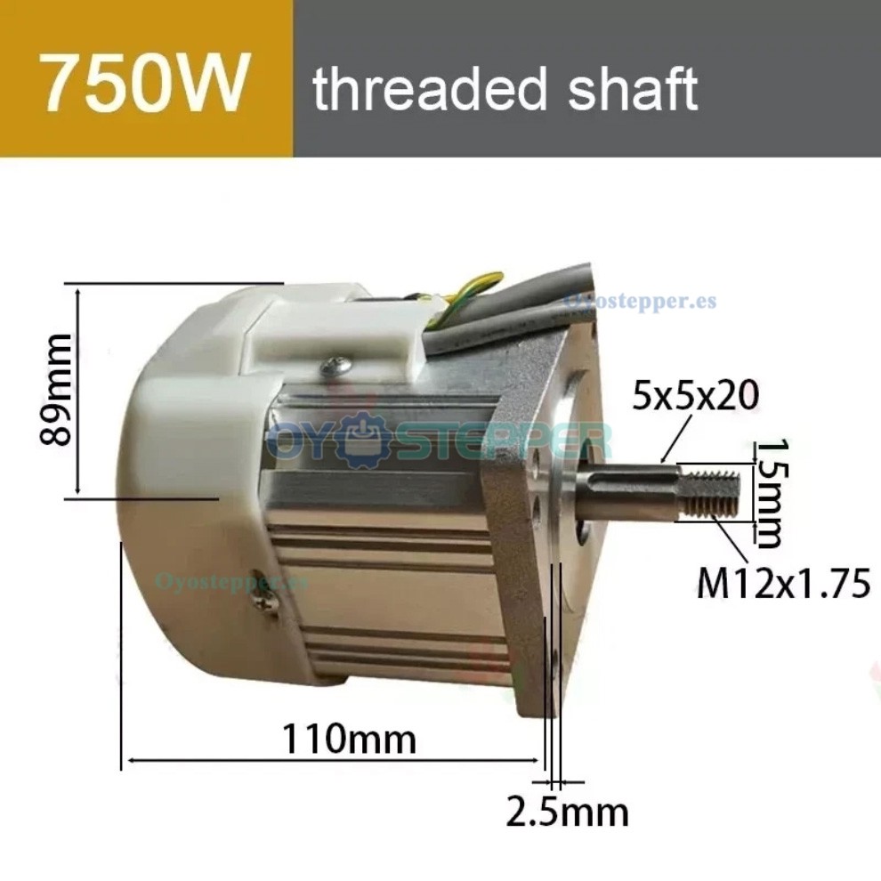 Kit de servomotor CA sin escobillas de 550W a 2.2kW y 1.85Nm a 6.85Nm con controlador CNC