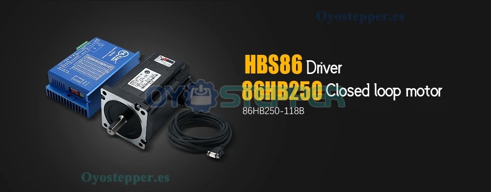 HLTNC Kit de Motor Paso a Paso Nema 34 Cerrado 1.8° 8 N·m Sin Freno + Controlador HBS86