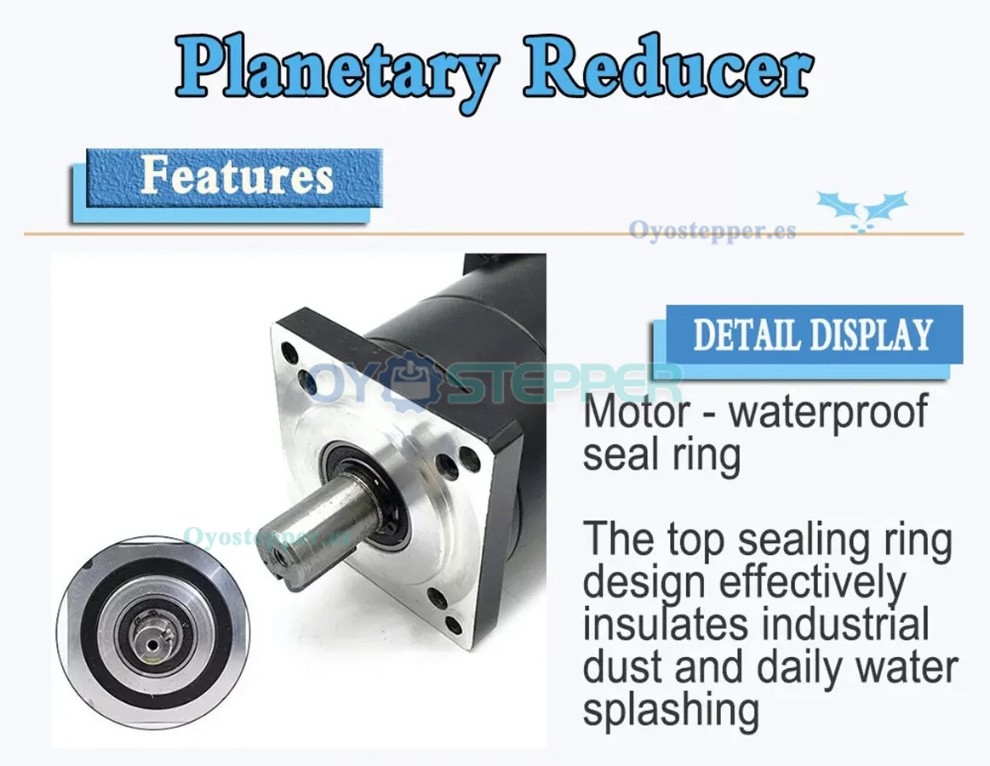 DLF Serie Reductor Planetario con Kit Motor Paso a Paso Nema 23 1.8&deg; 1.2Nm