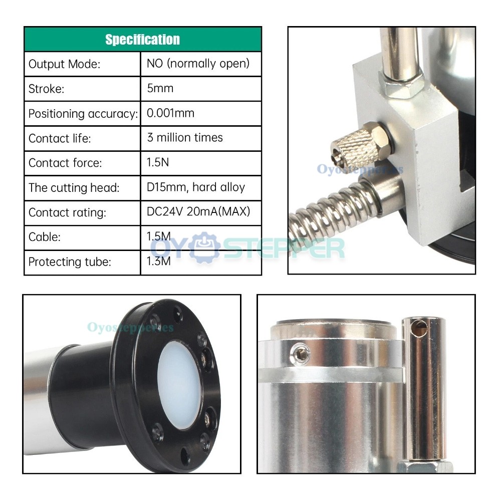 Sensor autom&aacute;tico de altura de herramienta CNC para eje Z de 4 cables para Mach3
