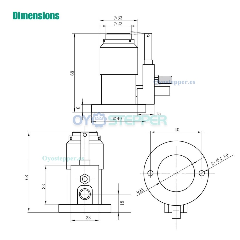 Sensor autom&aacute;tico de altura de herramienta CNC para eje Z de 4 cables para Mach3