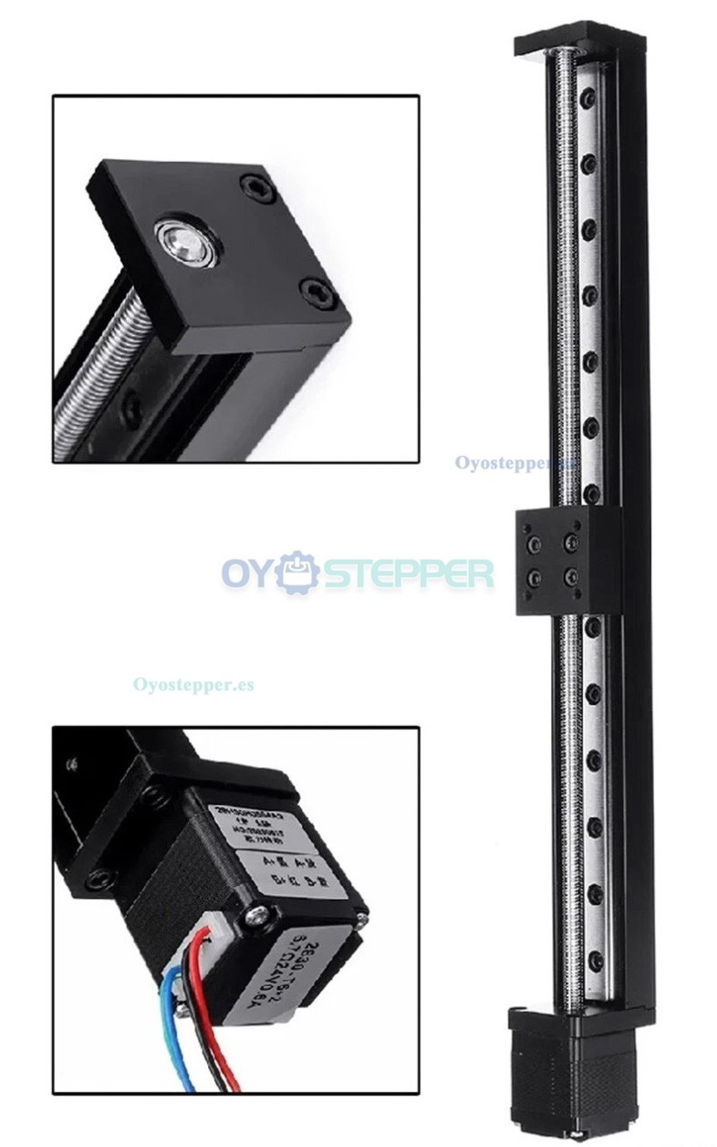 Etapa Lineal Mini Motorizada CNC con Módulo Guía Deslizante, Carrera 5-300mm, Kit Motor Nema11 Etapa Lineal Mini Motorizada CNC con Módulo Guía Deslizante, Carrera 5-300mm, Kit Motor Nema11