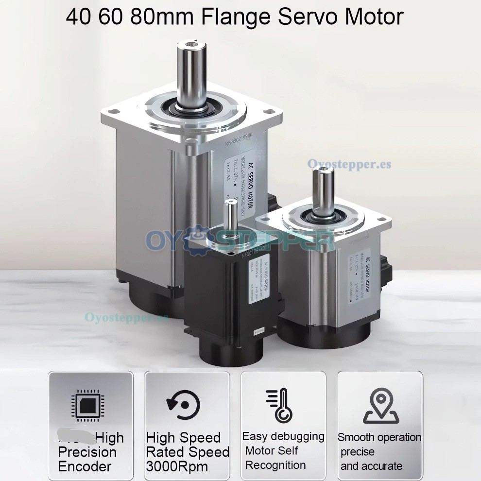 Kit EtherCAT de servomotor CA de 100W a 1000W con driver CNC 0,318 a 3,18Nm y encoder de 21 bits
