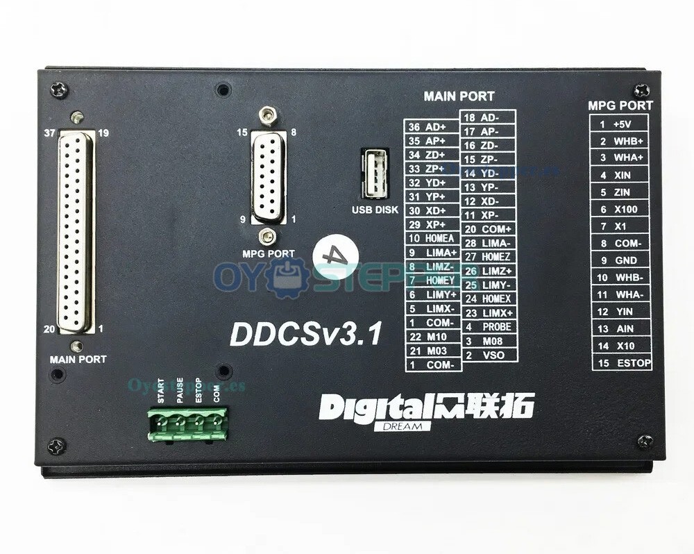 Controlador de Movimiento CNC Aut&oacute;nomo DDCS V3.1 3/4 Ejes, Control Num&eacute;rico Offline 500 kHz