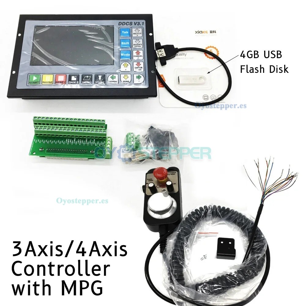 Controlador de Movimiento CNC Aut&oacute;nomo DDCS V3.1 3/4 Ejes, Control Num&eacute;rico Offline 500 kHz