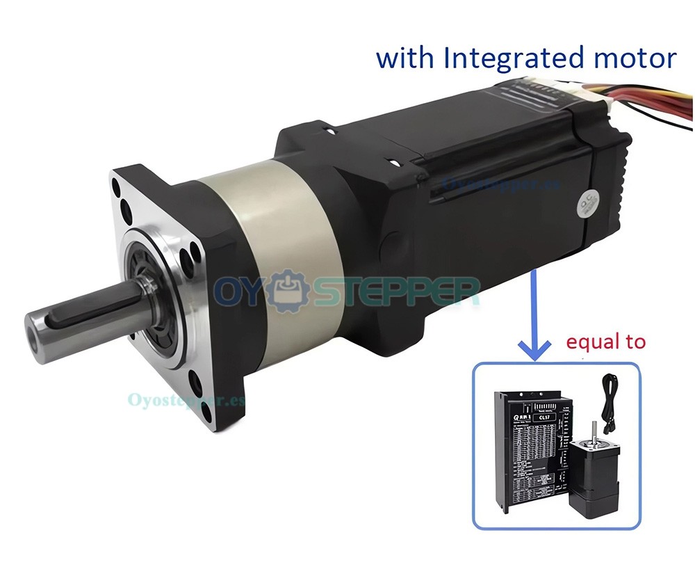 Reductor Planetario con Salida de Agujero Hueco y Engranaje Recto para Motor Paso a Paso NEMA 23,34 / Servomotor 80/110/130/180mm
