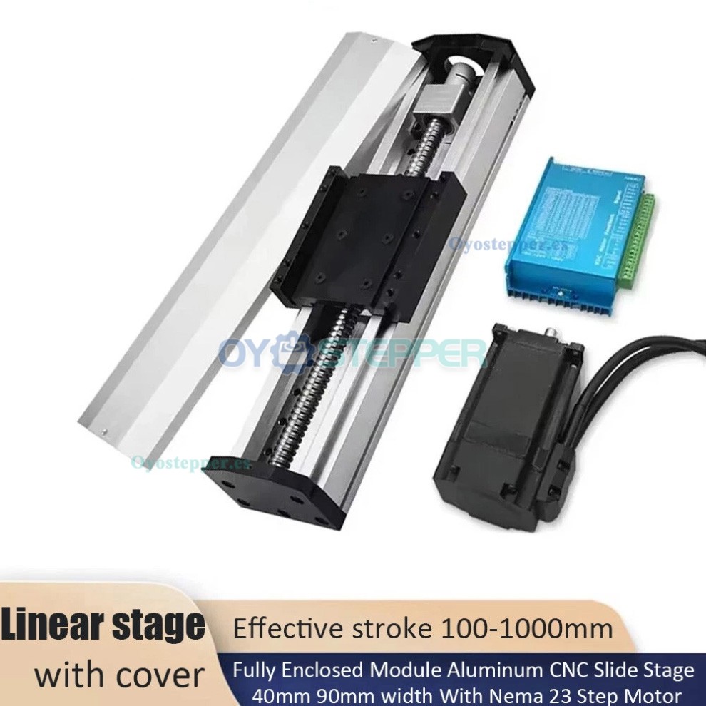 Kit de Mesa Deslizante CNC Impermeable Totalmente Cerrada con Husillo a Bolas, Etapa de Gu&iacute;a Lineal Motorizada de 40 mm de Ancho