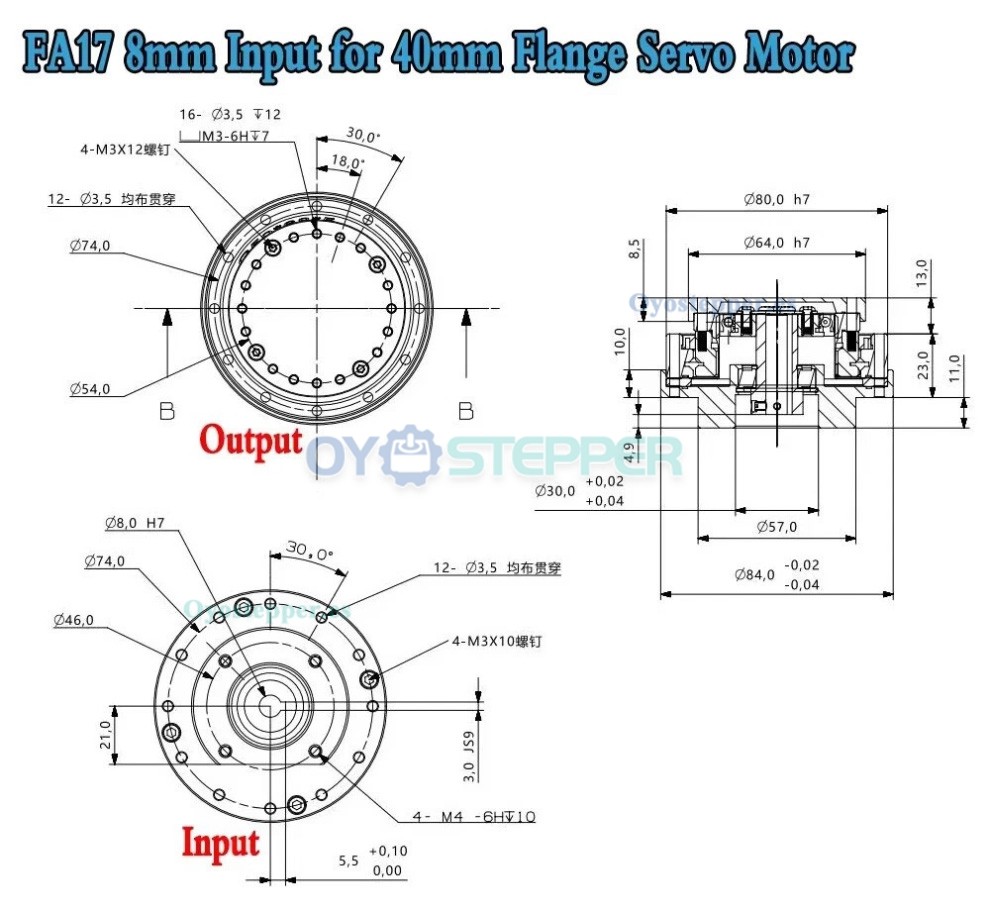 Reductor Harmonic Drive Serie FA Relaci&oacute;n 30:1-120:1 para Motor Servo