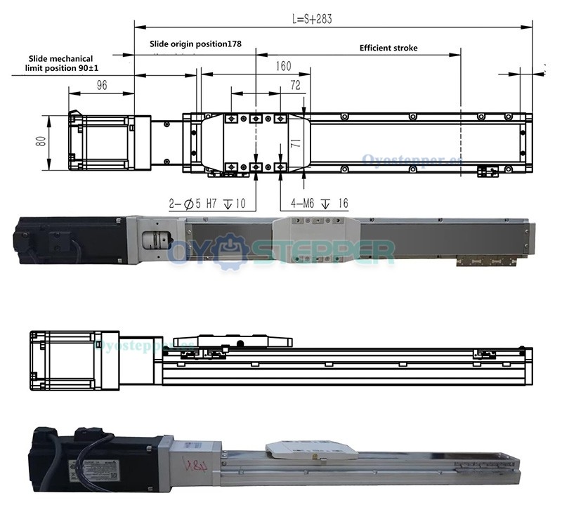 FCH90 Módulo Lineal con Guía Doble Actuador con Motor Servo de 750 W