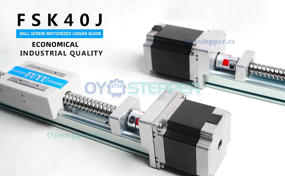 FSK40J Módulo Lineal con Guía y Husillo de Bolas para CNC Compatible con Motor Nema 23