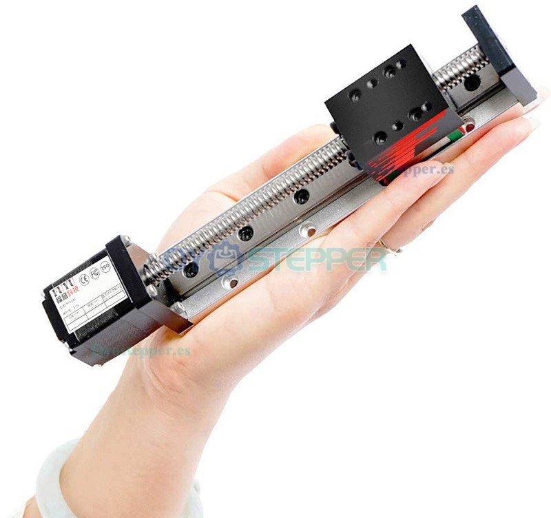 FSL30 Plataforma Lineal Mini con Guía Deslizante y Husillo CNC Con Motor Paso a Paso Nema 14