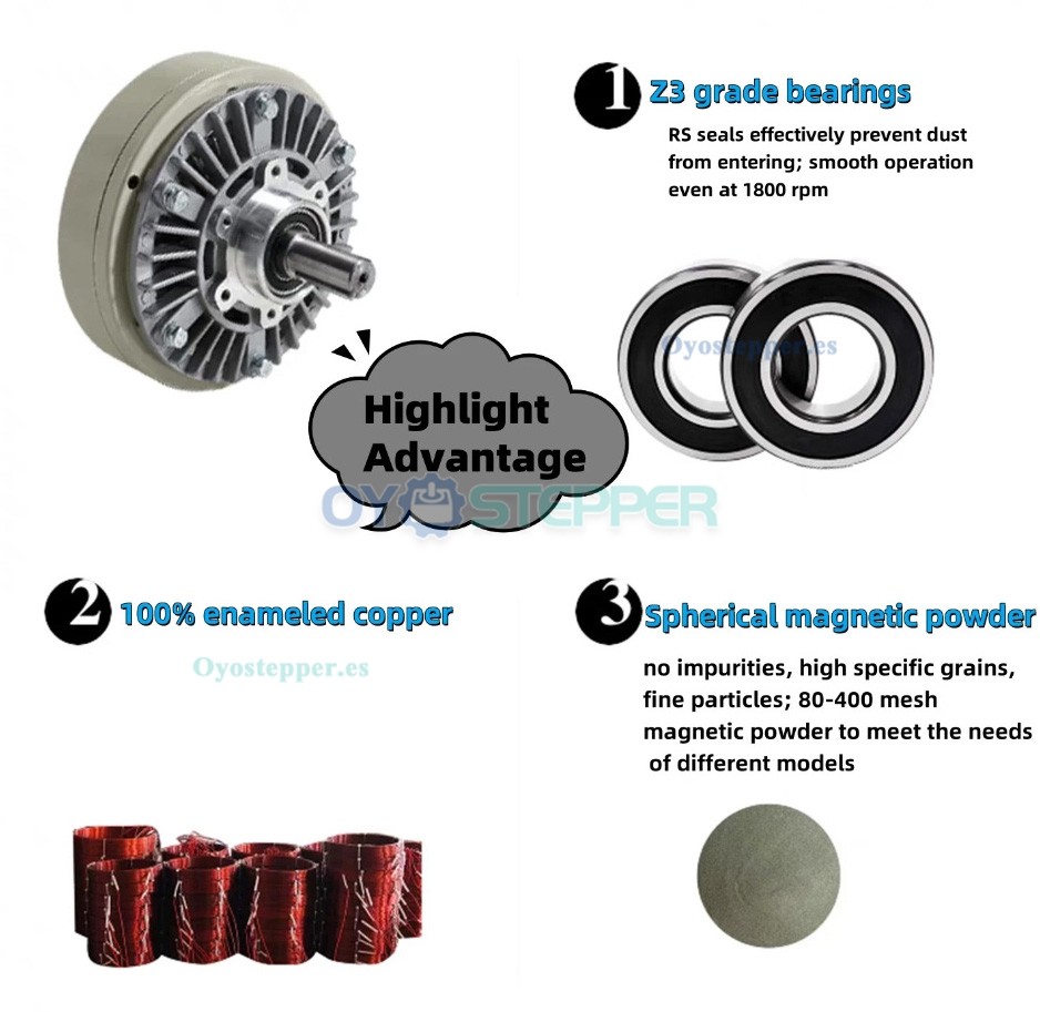 FZ-D Freno Magn&eacute;tico de Part&iacute;culas Industrial Monoeje 6‑50 Nm 24 VCC IP54 para CNC