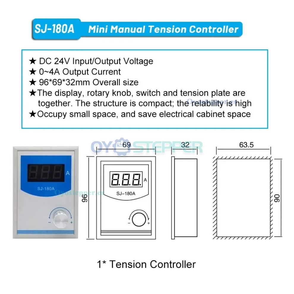 FZ-K Freno Magn&eacute;tico de Part&iacute;culas Eje Hueco con Kit Controlador Manual de Tensi&oacute;n SJ‑180A