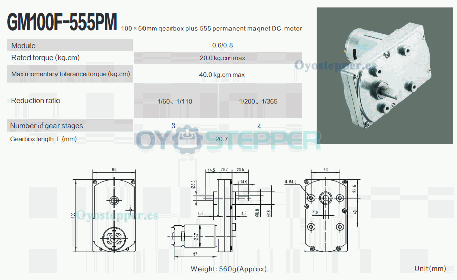 Pack de 2 Motores Eléctrico DC con Reductor y Encoder 12 V / 24 V 50 kg·cm