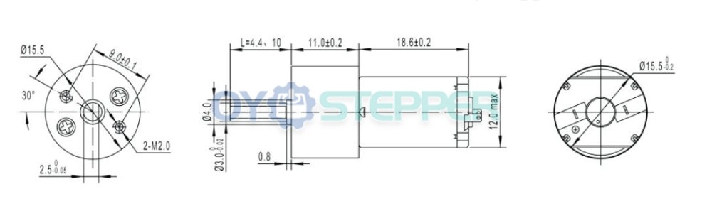 Pack de 2 Motores DC con Engranaje Recto 6 V / 12 V 0.5 kg·cm Mini Motor Eléctrico