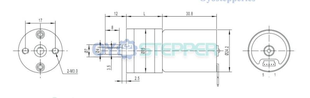 Pack de 2 Motorreductores BLDC Eléctrico 12V/24V con engranaje recto 0.2–5kg·cm