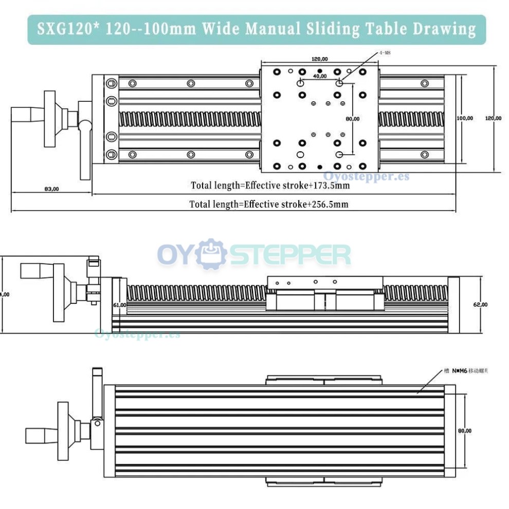Etapa Lineal de Carga Pesada con Husillo a Bolas, 70-100kg HGR15, Mesa CNC para Ejes X Y Z