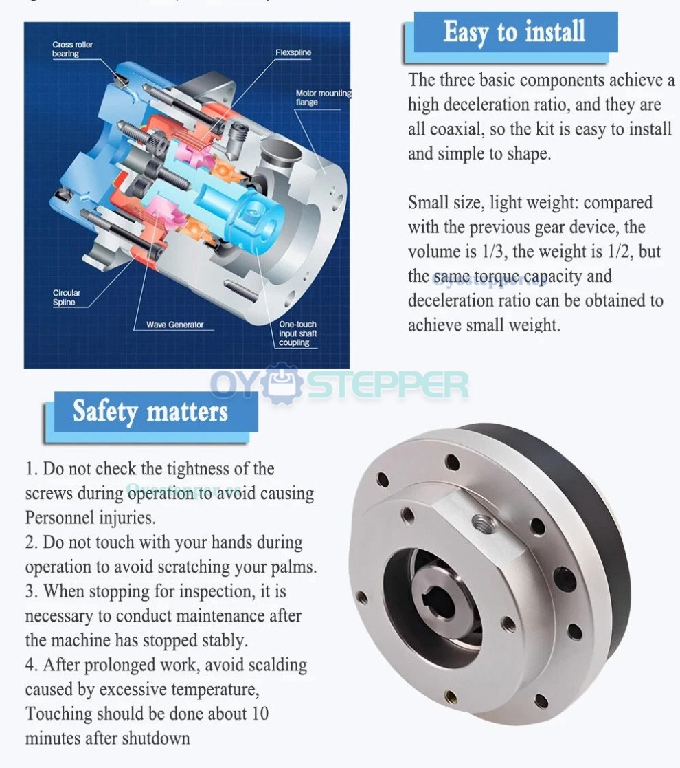 Reductor Harmonic Drive Serie FA Relaci&oacute;n 30:1-120:1 para Motor Servo