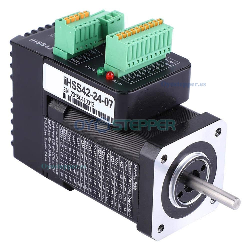 JMC Motor Paso a Paso Integrado en Bucle Cerrado Nema 17 1.8° 0.7 N·m 24 V 2 Fases 42×42 mm Híbrido Tipo Servo