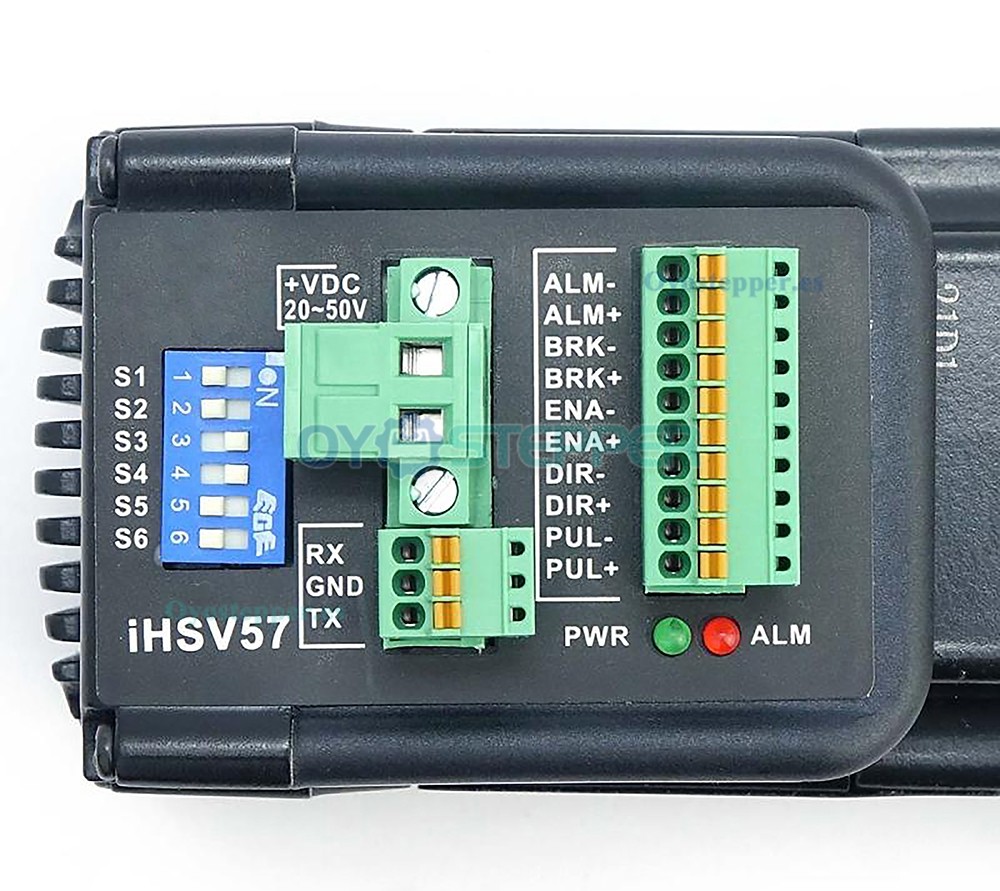 JMC Servomotor AC Nema 23 con Controlador Integrado y Freno 180 W 36 V 0.65 N·m 3000 RPM 60×60 mm