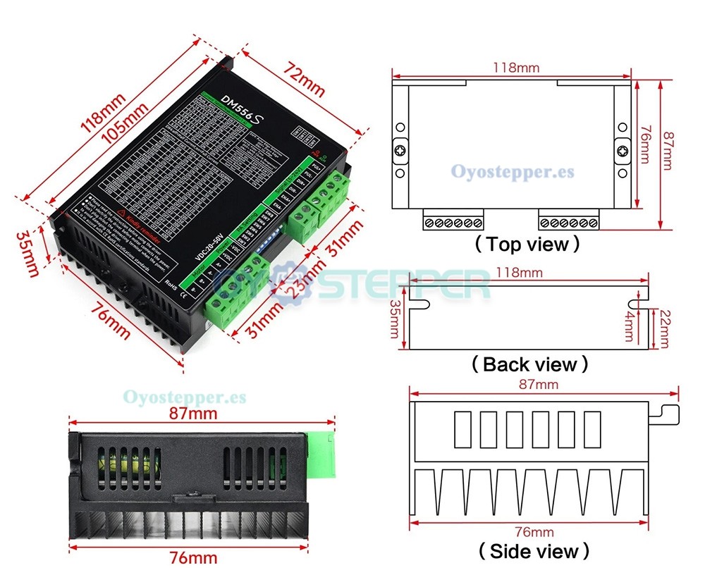 Cabezal divisor de cuarto eje CNC con plato de 80mm o K11 de 100mm y driver DM556S