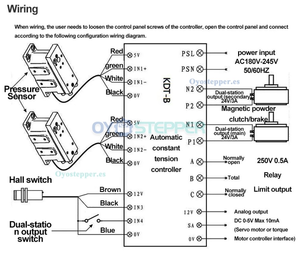 KDT-B-1000 Controlador Digital de Tensión Constante Automático para Freno / Embrague Magnético de Partículas KDT-B-1000 Controlador Digital de Tensión Constante Automático para Freno / Embrague Magnético de Partículas
