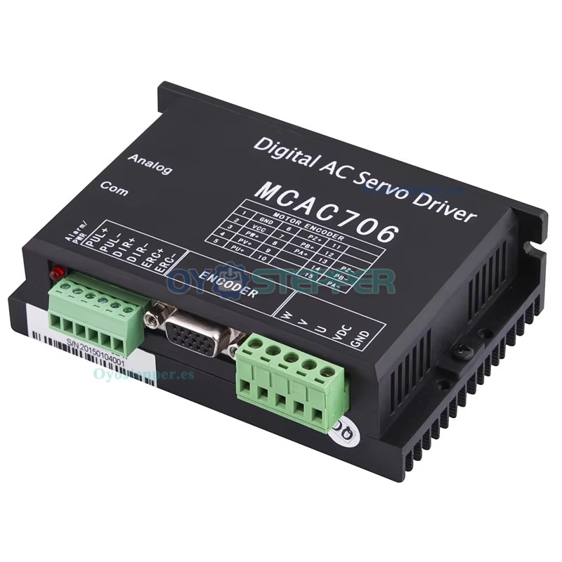 MCAC706 Driver Digital de Servomotor AC 200 W 6 A 20–70 V para Motor sin Escobillas