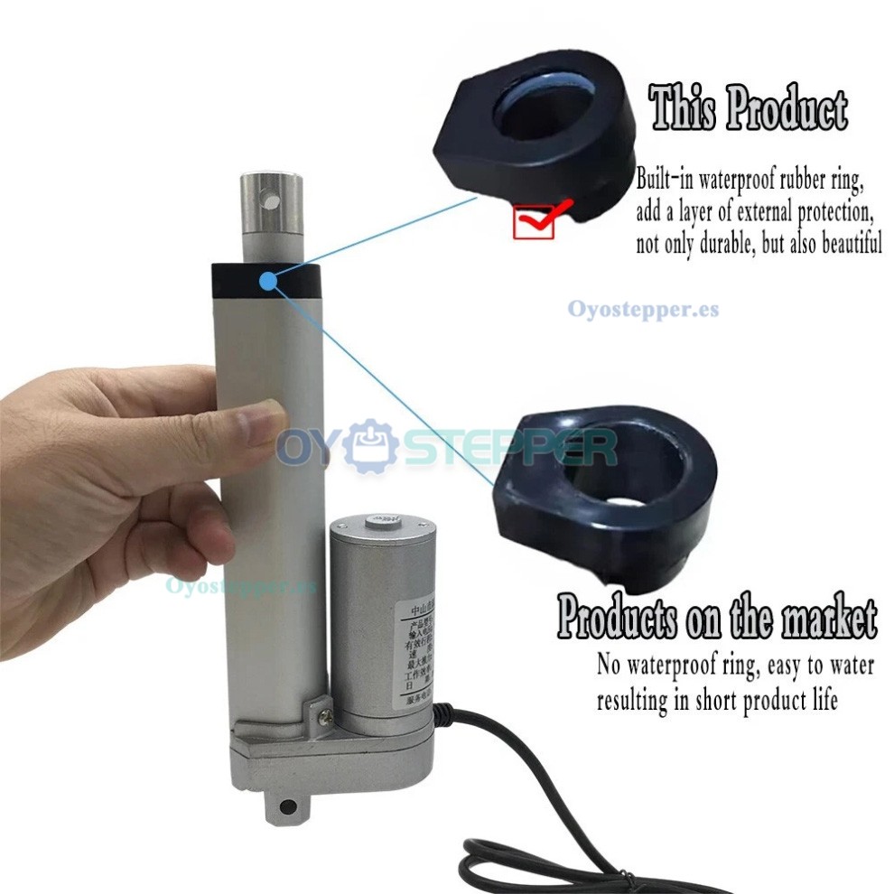 Mini Eléctrico Lineal Actuador 12V/24V 50-1000mm Velocidad 90mm/s Mini Eléctrico Lineal Actuador 12V/24V 50-1000mm Velocidad 90mm/s