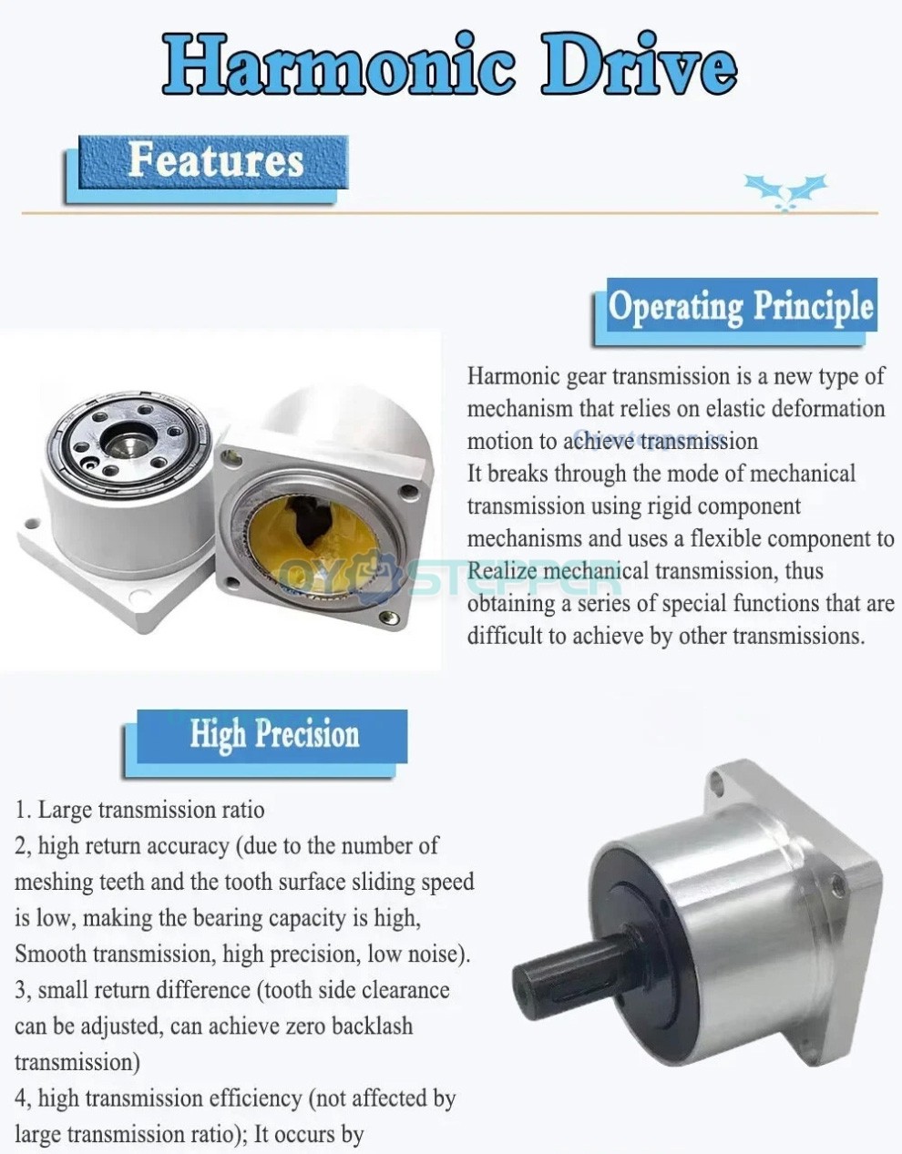 Microreductor Armónico Serie MINIS/MINIF Relación 30/50/100:1 Microreductor Armónico Serie MINIS/MINIF Relación 30/50/100:1