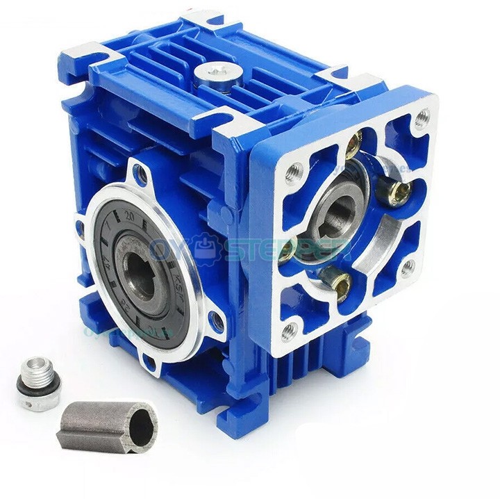 NMRV030 Caja Reductora Sinfín10:1 / 15:1 / 20:1 / 25:1 / 30:1 / 40:1 para Motor Nema 23 Paso a Paso o Servo