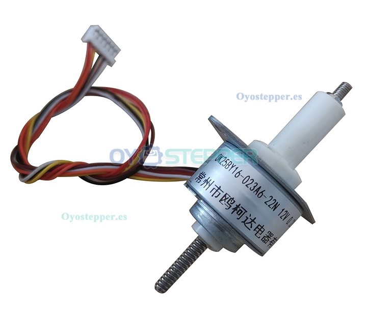 Oukeda Motor Lineal Paso a Paso PM con Imán Permanente 15° 0.23 A 4 Fases Φ25×16 mm