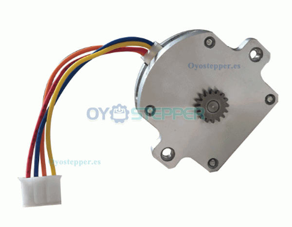 Oukeda Motor paso a paso plano Nema 11 con caja reductora 1.8° 2 fases 2.5Ncm 4 hilos