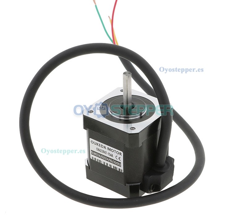 Oukeda Motor Paso a Paso NEMA 17 1.2° 32 N·cm 3 Fases 1.5 A 5.4 VDC con Eje D-Cut 42×42 mm