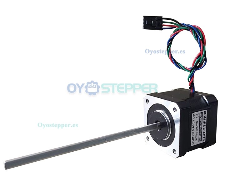 Oukeda Motor Paso a Paso Nema 17 No-Cautivo 1.8° 49 N·cm con Husillo de 110 mm