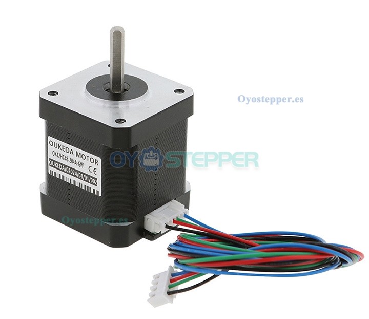 Oukeda Motor Paso a Paso Nema 17 Alta Temperatura 1.8° 60 N·cm Clase de Aislamiento B 180 °C